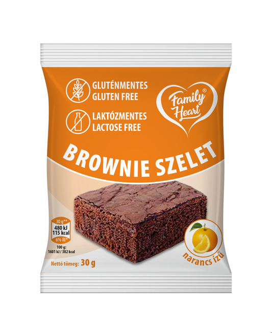 Family Heart narancs ízű brownie szelet 30 g