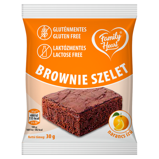 Family Heart narancs ízű brownie szelet 30 g