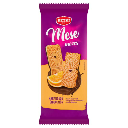 Detki Mese mézes linzer narancsdarabokkal kakaós étbevonómasszával félig mártva 180 g
