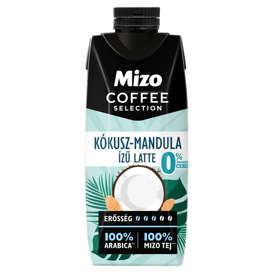 Mizo Coffee Selection Kókusz-Mandula ízű Latte UHT zsírszegény kávés tej édesítőszerekkel 250 ml
