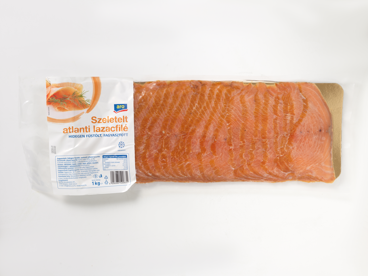 aro Fagyasztott Füstölt Lazac 1 kg