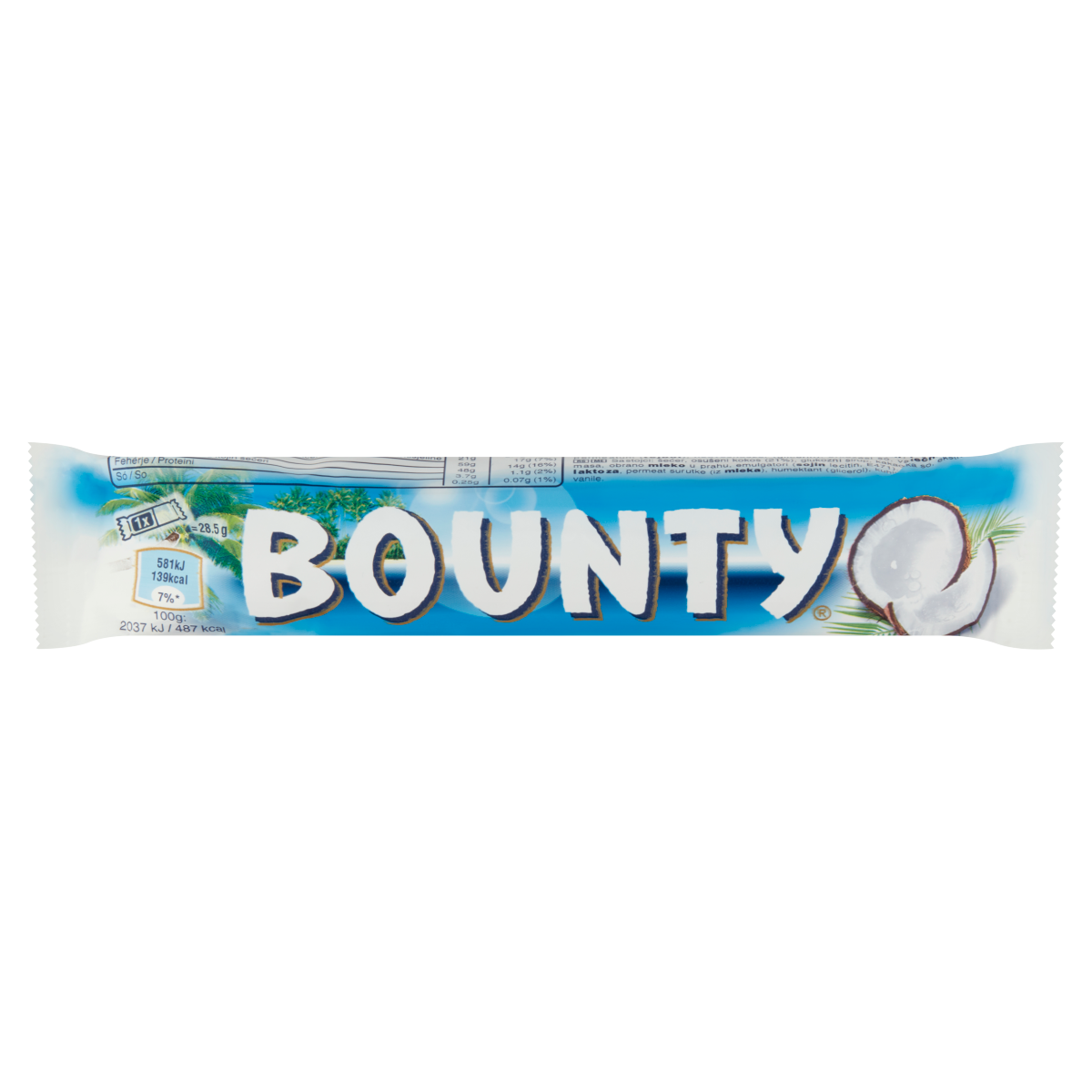 BOUNTY tejcsokoládé puha kókuszos töltelékkel 2 x 28,5 g (57 g)