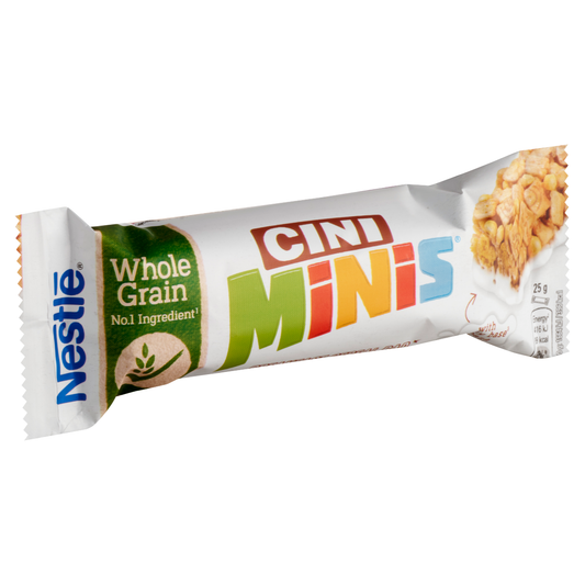 CINI MiNiS Nestlé CINI MINIS Fahéjas Gabonapehely-szelet Tejbevonó Talppal Vitaminokkal és Kalciummal 25 g