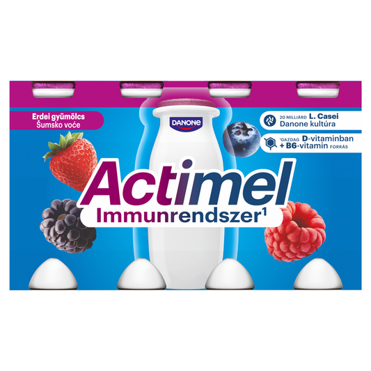 DANONE Actimel zsírszegény, élőflórás, erdei gyümölcsízű joghurtalapú ital 8 x 100 g (800 g)