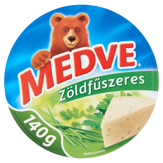 MEDVE zöldfűszeres kenhető, félzsíros ömlesztett sajt 8 x 17,5 g (140 g)