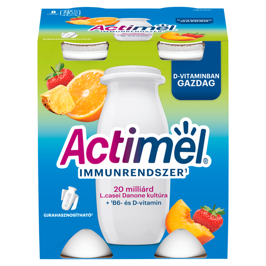 DANONE Actimel vegyes gyümölcsízű zsírszegény joghurtalapú ital 4 x 100 g (400 g)
