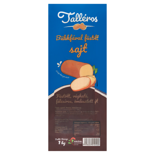 Talléros Bükkfával Füstölt, Vágható, Zsíros, Ömlesztett Sajt 1 kg