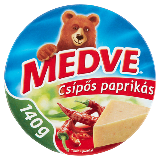 MEDVE csípős paprikás kenhető, félzsíros ömlesztett sajt 8 x 17,5 g (140 g)