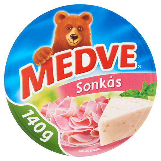 MEDVE sonkás kenhető, félzsíros ömlesztett sajt 8 x 17,5 g (140 g)