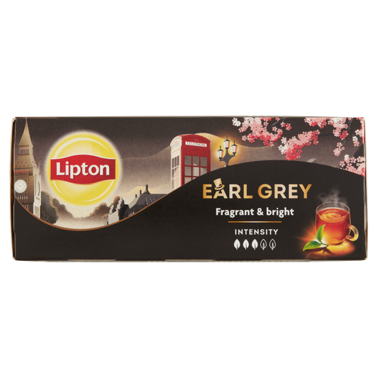 Lipton Earl Grey Bergamot Ízesítésű Fekete Tea 25 x 1,5 g