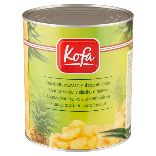 Kofa Premium Darabolt Ananász, Cukrozott Lében 3,05 kg
