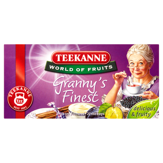 TEEKANNE World of Fruits Granny's Finest bodza-, vanília- és szilvaízű gyümölcstea 20 filter 50 g