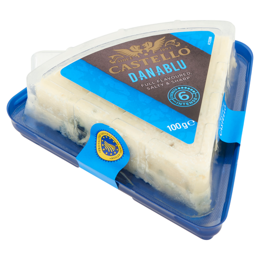 CASTELLO Danablu 50+ dán zsírdús, kékpenésszel érő félkemény sajt 100 g