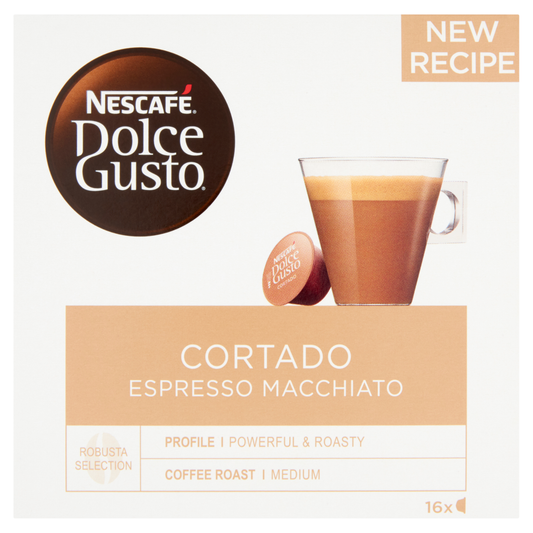 Dolce Gusto NESCAFÉ Cortado Espresso Macchiato tejes kávékapszula 16 db 100,8 g