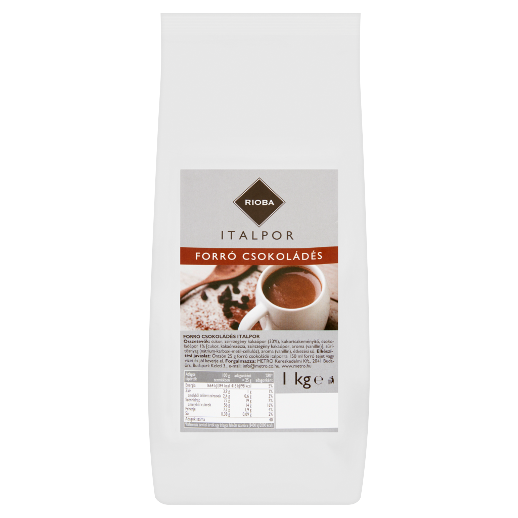 RIOBA Forró Csokoládés Instant Italpor 1 kg