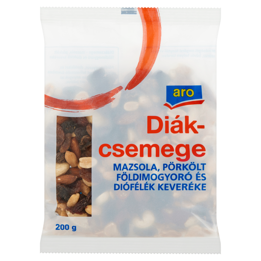 aro Diákcsemege Mazsola, Pörkölt Földimogyoró És Diófélék Keveréke 200 g